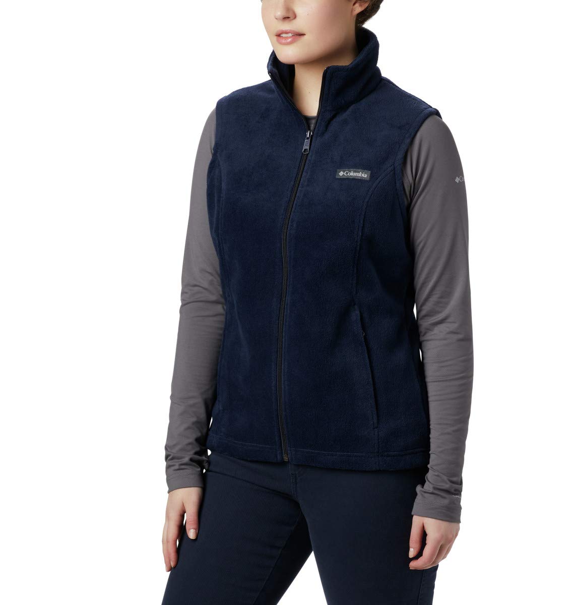 Columbia Women's Benton Springs Vest Fleece, Dark Nocturnal, 2X