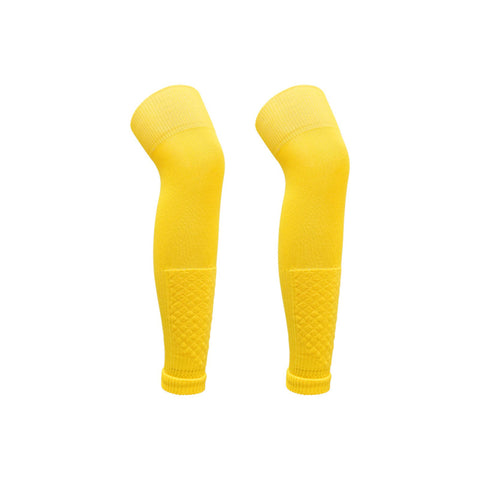 Legou Tall Soccer Calf Socks Breathable and Soft Long Sports Calf Socks Yellow L