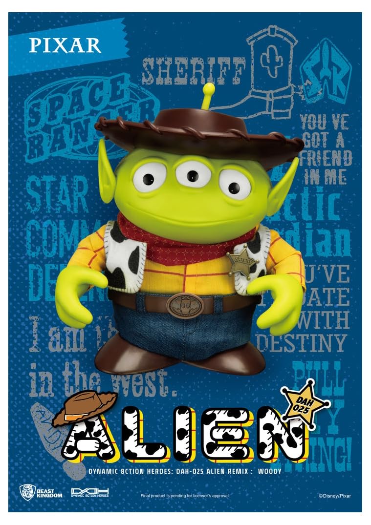 Beast Kingdom Toy Story: Alien Remix Woody DAH-025 Dynamic 8ction Heroes Action Figure, Multicolor