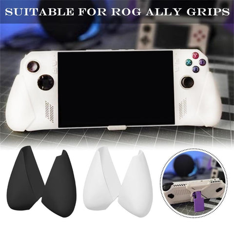 Gamepad Palm Padded Gaming Accessories For Asus Rog Ally Modified Grip Gamepad Good grip White/black 1pair (Black)