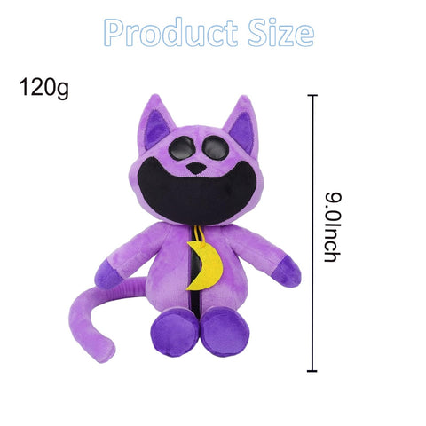 Smiling Critters Plush Toy, The Smiling Critters Plush Doll, Cute CatNap Cartoon Stuffed Anime Smiling Critters Plush Toy for Game Fans Kids Birthday Gift (A)