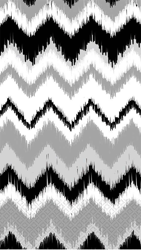 Amscan Chevron Ikat Grey Disposable 2 Ply Paper Guest Towels Tableware (16 Piece), 8" x 4.5", Black/White/Gray