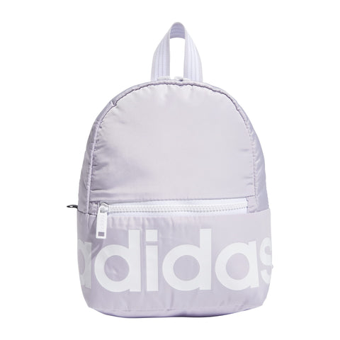adidas Linear Mini Backpack Small Travel Bag, Purple Tint/White, One Size