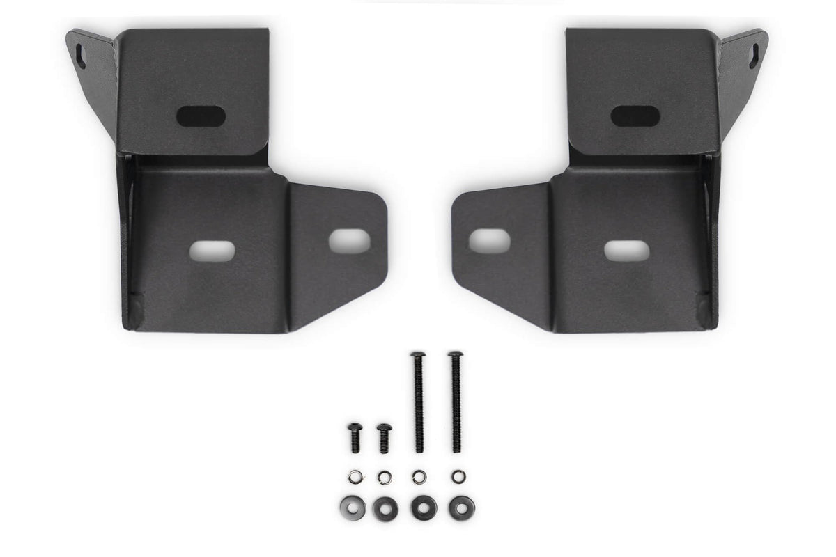 DV8 Offroad 50" Light Bar Mount for 2018-2024 Jeep Wrangler JL & 2020-2024 Gladiator JT | Optional 3" Pod Light Mounts | Sleek Low-Profile Design | Black Powder Coat (A-Pillar Dual Light Pod Mounts)