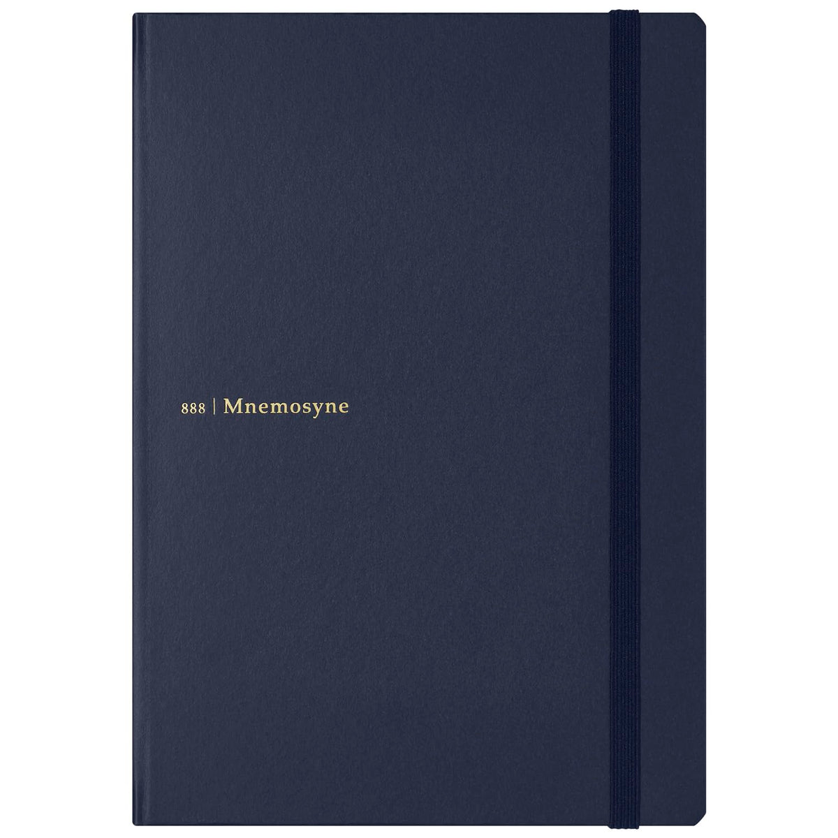 Maruman MNEMOSYNE Journal Notebook, 8.5 x 6.02 Inches (A5), 5mm dot grid, Hard cover with Elastic band, Bookmarks & Inner pocket, 90 gsm, 120 Sheets/240 Pages, Navy, 1 ea. (N888-72)