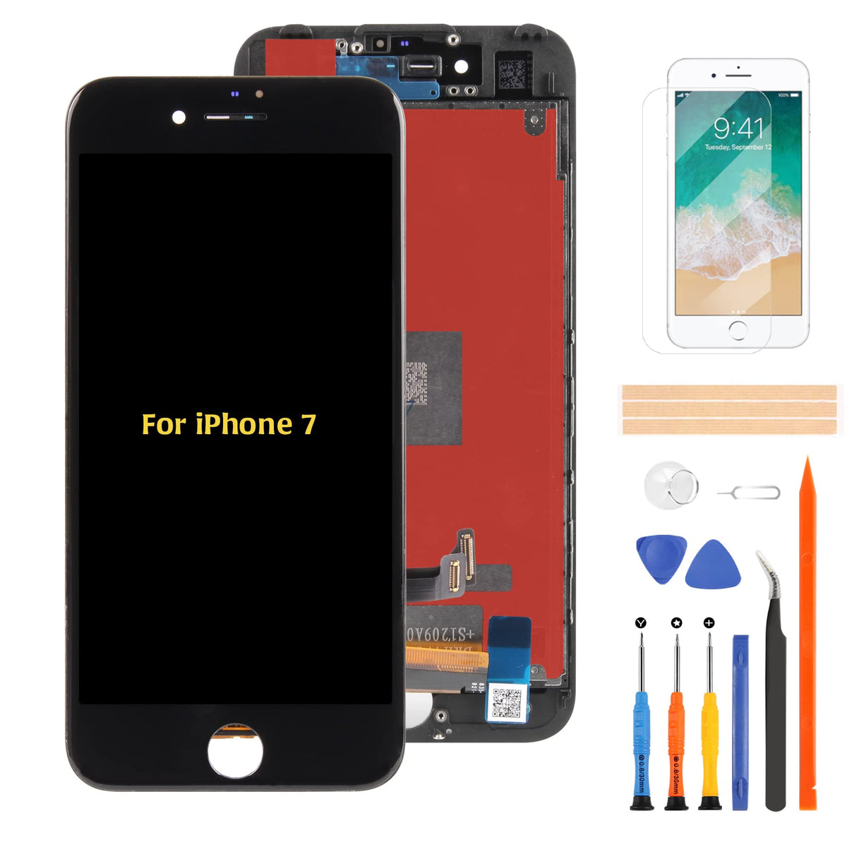 ?Original? A-Mind for iPhone 7 OEM LCD Display 3D Touch Digitizer 4.7 inch kit for A1660 A1778 A1779 Screen Replacement Full Assembly Repair Kits with Tools (Black)