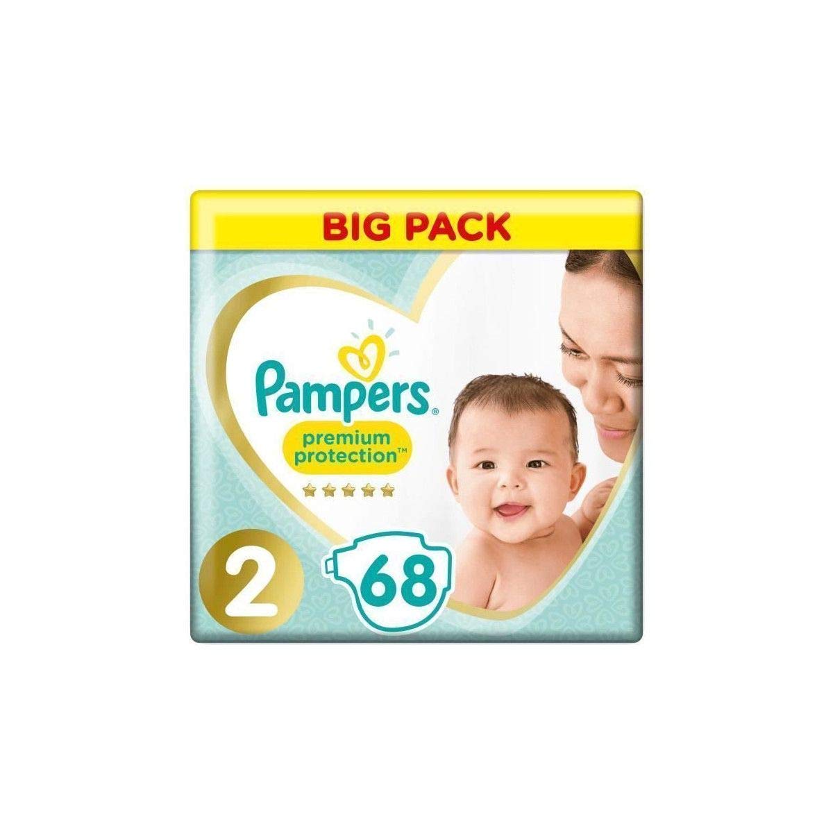 Pampers New Baby Diapers Size 2 (4-8 kg) - Jumbo Pack (x68 Diapers)