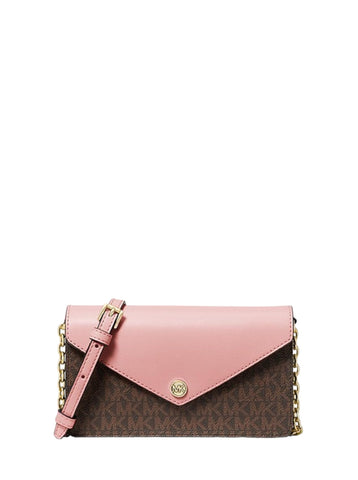 Michael Kors Small Logo Envelope Crossbody Bag (Primrose)