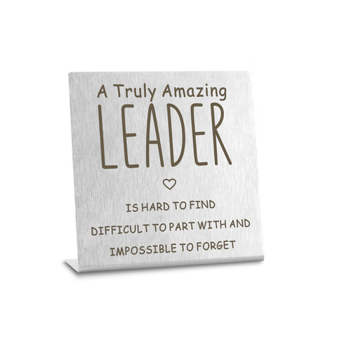 Fipsieneml Leadership Gifts for Women Men Office Desk Decor Boss Gifts Boss Lady Gifts for Women Men Coworker Leaving Birthday Retirement Best Leader Gifts for Leader