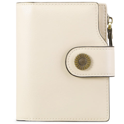 SENDEFN Small Women Wallet Genuine Leather RFID Blocking Bifold Small Purse