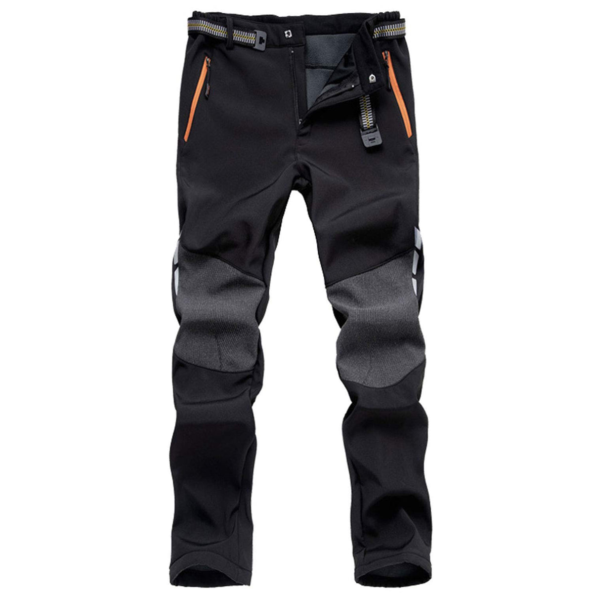 LHHMZ Mens Soft Shell Fleece Lined Hiking Trousers Outdoor Waterproof Breathable Thicken Winter Warm Walking Climbing Pants