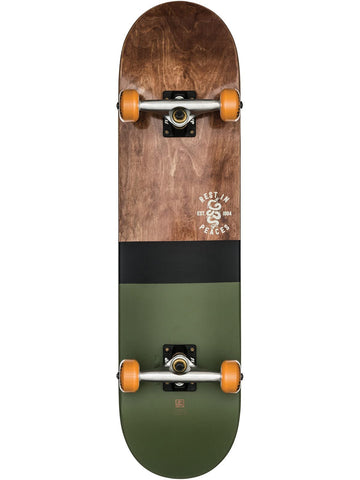 GLOBE Skateboards Half Dip 2 Complete Street Complete Skateboard, Dark Maple/Hunter Green, 8.0Fu