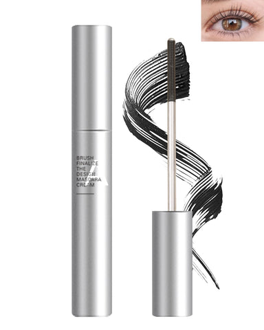 Washable Metal Rod 3D Mascara-1Pcs Waterproof Black Extra Slim Tubing Mascara Volume and Length,Long Lasting Smudge-proof Curling Eyelash Iron Brush Wand Mascara,Mother's Day Gift for Women-01Black