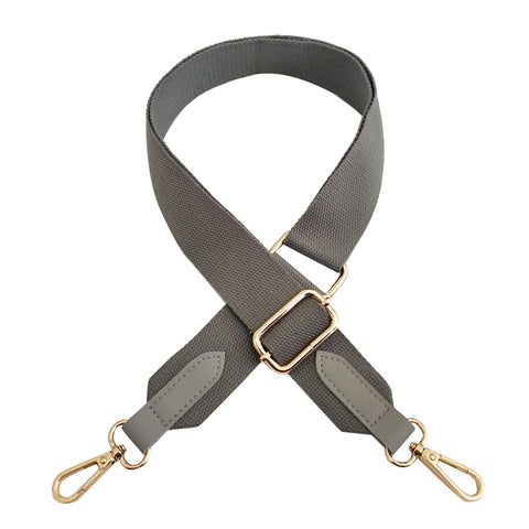 Beacone Wide Purse Strap Adjustable Canvas Replacement Crossbody Handbag Shoulder Bag Strap (A-Gray)