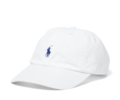 Polo Ralph Lauren Men`s Cotton Chino Baseball Cap (White(3007)/Navy/White, One Size)