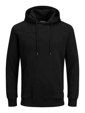 Jack and Jones Men Basic Hood Sweat Plus Size Black 2XL