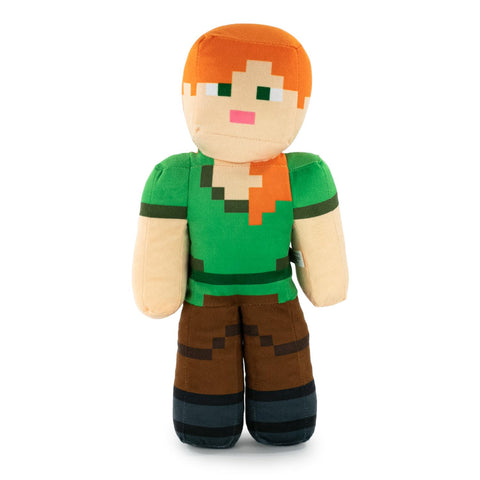 Plush Minecraft Video Game Characters - Enderman, Camel, Ocelot, Pig, Steve, Alex, Creeper, Wolf - Sizes according to Model - Super Soft Quality (Alex)