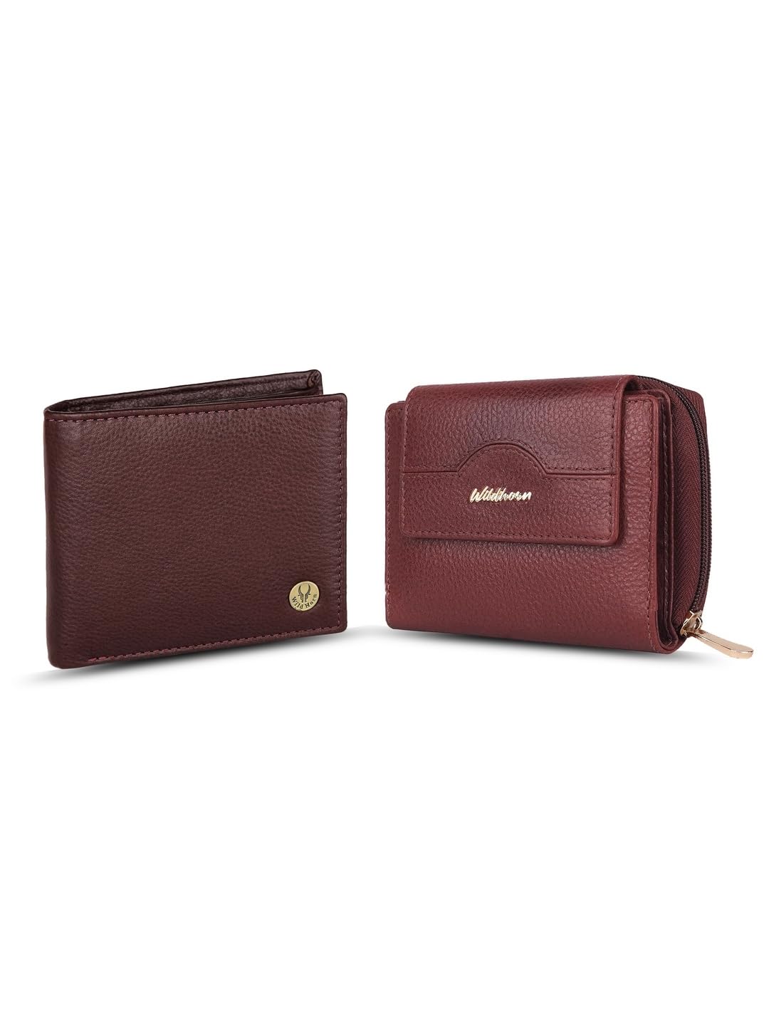 WildHorn Leather Wallet for Men, Maroon 1, Classic