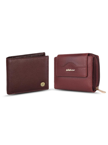 WildHorn Leather Wallet for Men, Maroon 1, Classic