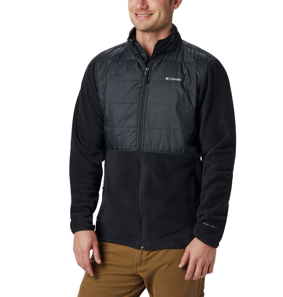 Columbia Men's Basin Butte Fleece Full Zip, Black, X-Large