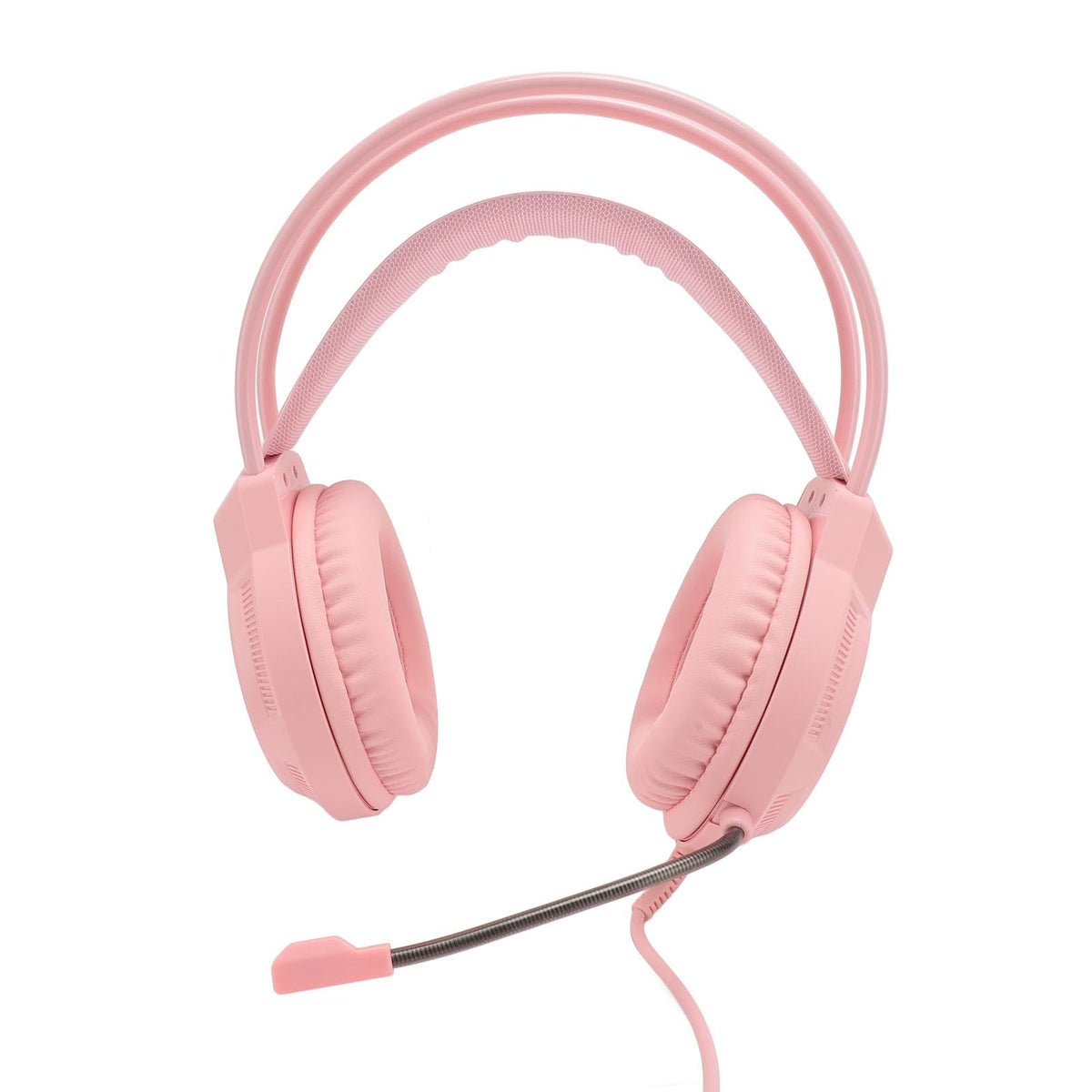 CCYLEZ Computer Gaming Headset, Noise Cancelling Over Ear Headphones with Mic, Lightweight Comfortable Wired Headphones with Colorful Light Effects, Pinks