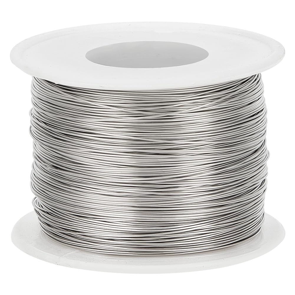 BENECREAT 24 Gauge 524FT 304 Stainless Steel Binding Wire, Bailing Wire Snare Wire for Necklace Bracelet Making and Beading Crafts Project