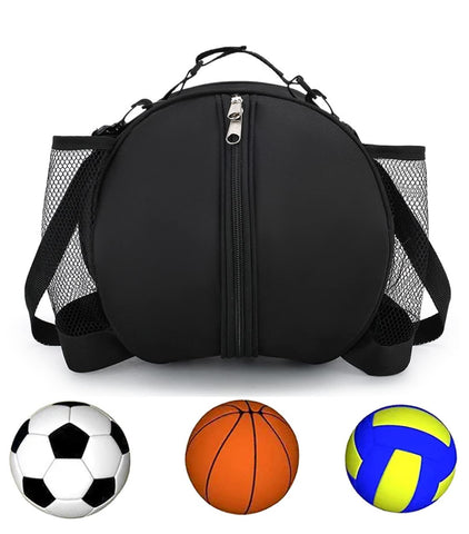 Basketball Bag Football Volleyball Shoulder Bag Waterproof Backpack Carrying Bag Portable Training Sports Ball Holder Bag with Adjustable Shoulder Strap & Drinks Mesh Pockets Basketball Handbag