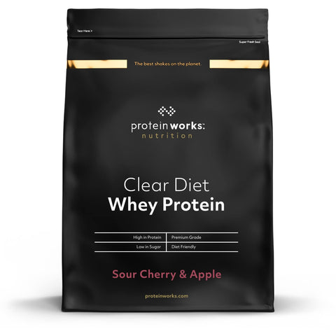 Protein Works - Clear Diet Whey Protein Isolate Powder, Refreshing High Protein Drink, 20 Shakes, Sour Cherry & Apple, 500g