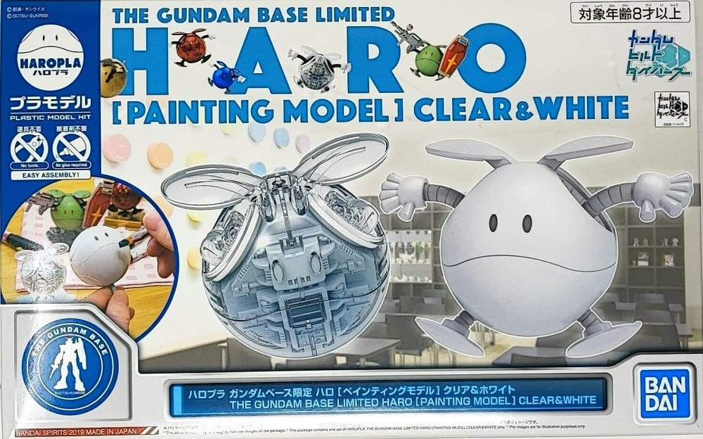 Bandai Haropla The Gundam Base Limited HARO [Painting Model] Clear & White