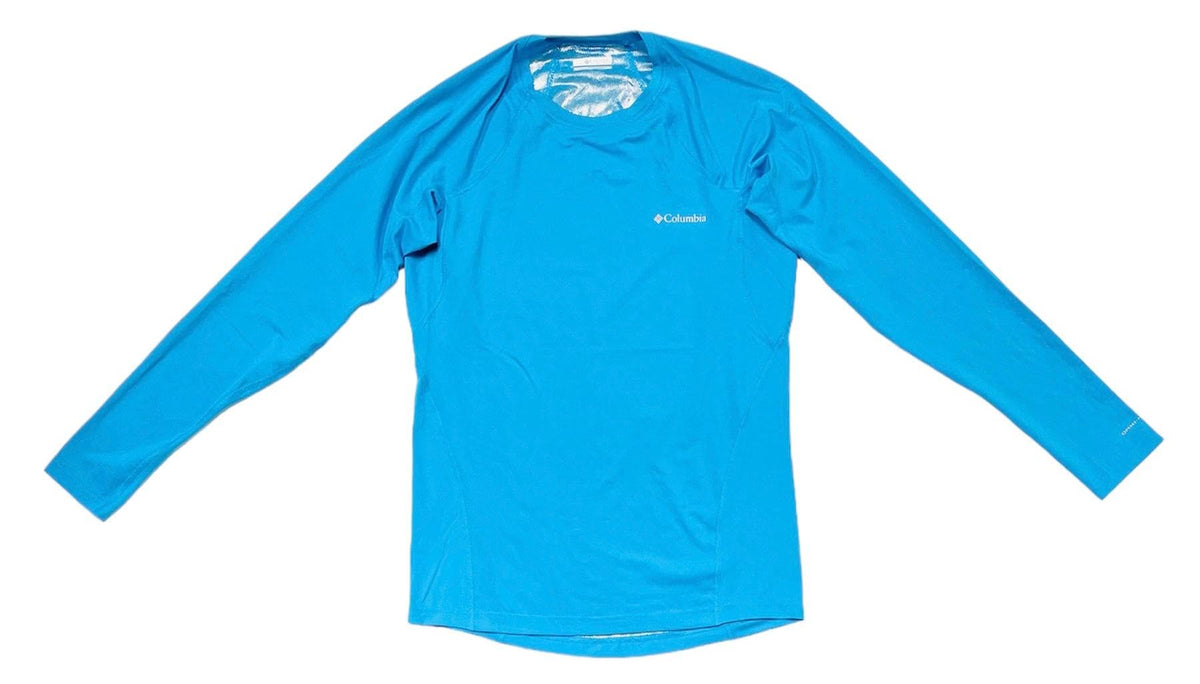 Columbia Mens Midweight Stretch Base Layer Omni Heat Top Shirt (US, Alpha, Large, Regular, Regular, Standard, Azure Blue)
