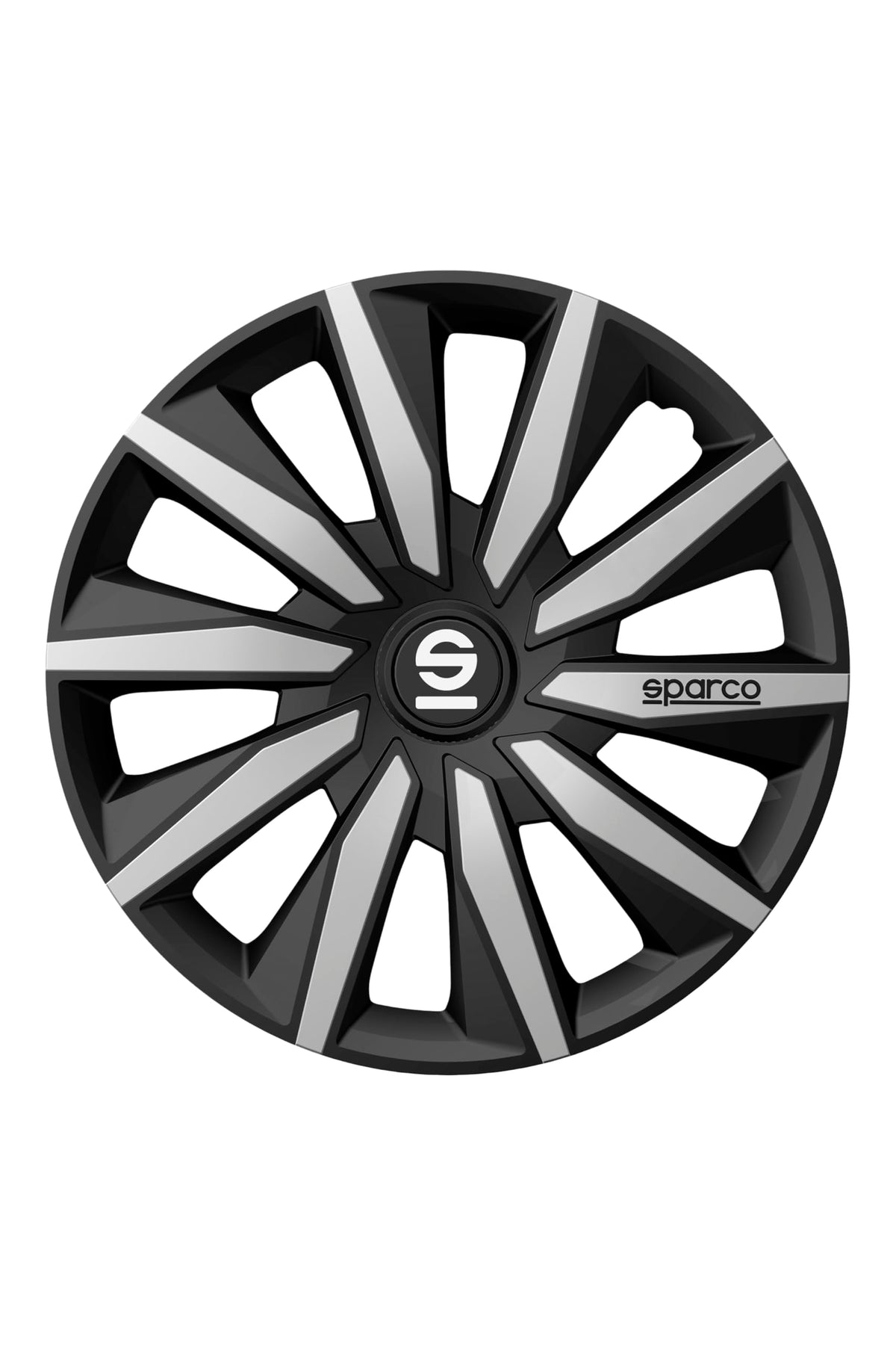 Sparco Wheel Covers Milano - 16-inch - Black/Silver - Set of 4 pieces
