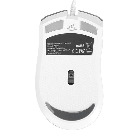 ciciglow Adjustable DPI Gaming Mouse with Flexible Buttons, Colorful Backlit, Wired USB Optical Computer Mouse for Gamers