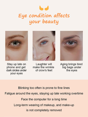 Easilydays Vitamin C Under Eye Masks for Dark Circles, 6 Pairs Gel Crystal Eye Pads Under Eye Patches for Melanin, Hydrate Shiny Eye Skin, for Dark Circles, Bags, Fine Lines, Eye Tail Winkles (Orange)