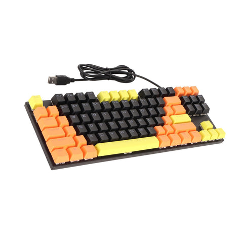 Wired Mechanical Keyboard, Mechanical Gaming Keyboard 87 Keys Scratch Resistant for Home