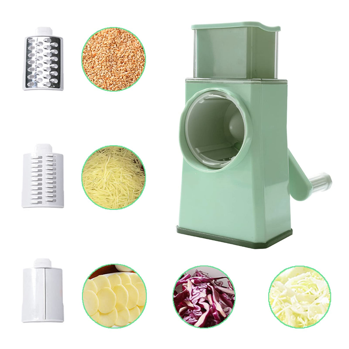 1 PCS Hand Crank Vegetable Cutter Chopper Vegetable Cutter Hand Crank Vegetable cutter Multifunctional Vegetable Cutter Hand-operated Vegetable Cutter Slicer Kitchen Potato Shredder Cutter