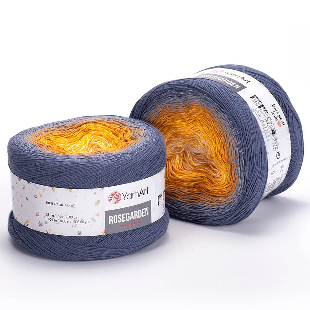 Yarn Art RoseGarden 100% Cotton Super Fino Cake Yarn 1 Skein / Ball 250 gr (8.8 oz) 1093 yds (326)