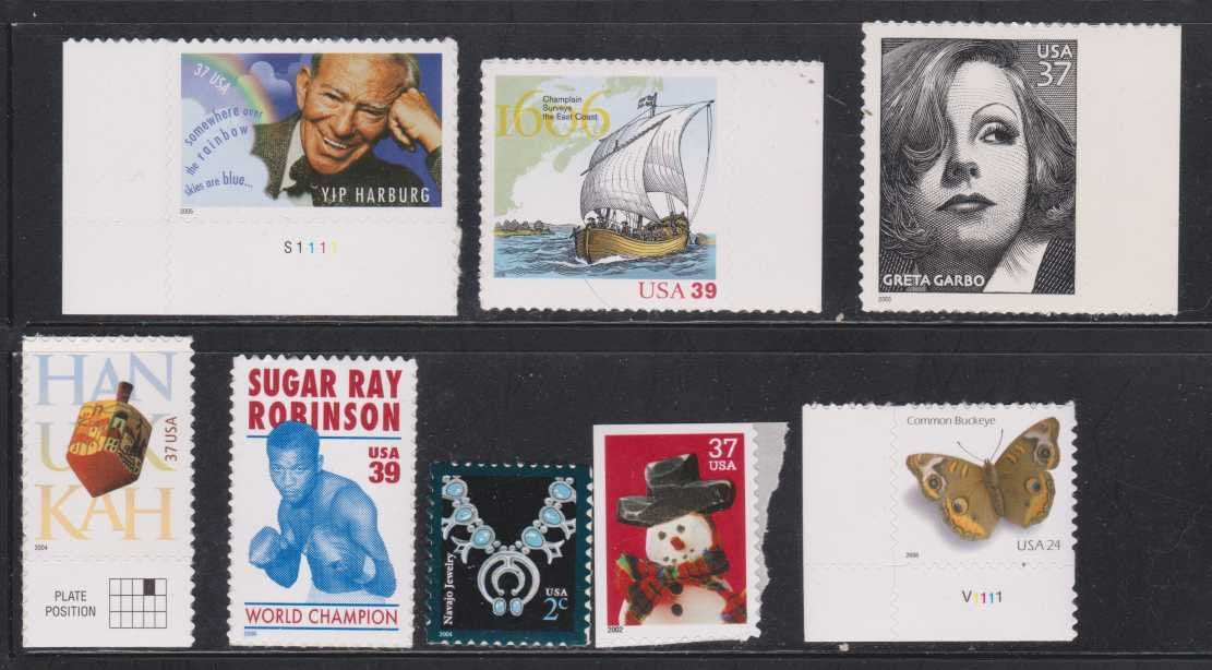 Greta Garbo Butterfly Ships Snowman Jewelry Sugar Ray Robinson Postage Stamps