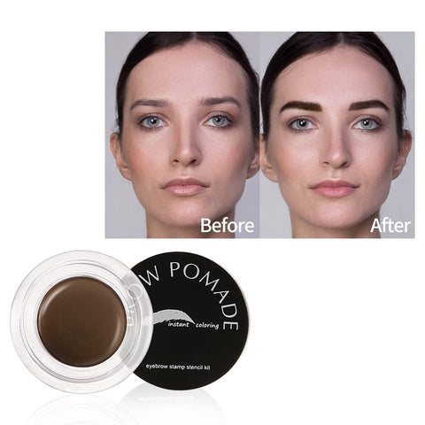 Boobeen Eyebrow Stencil Kit, Waterproof Eyebrow Pomade Gel, Defines Brow Cream, Brow Stamp Shaping Kit with 10 Reusable Eyebrow Stencils, Eyebrow Brush, Eyebrow Makeup for Women