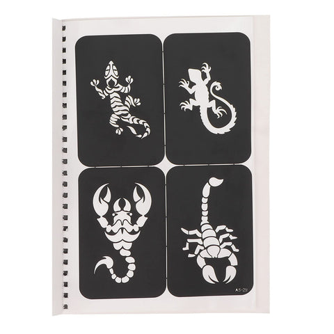 Tattoo Stencils, 99 Patterns Reusable Body Art Tattoo Stencil for Women Kids Party Festivals (22.5 X 16.7cm)