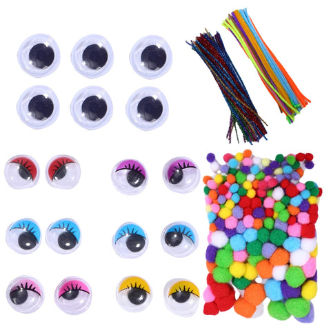 Milisten 700 Pcs DIY twist stick glue Eyes fur ball set Christmas Chenille Stems DIY chenille stems chenille sticks christmas cleaners crafts toy pipeline fur ball suit child Dacron