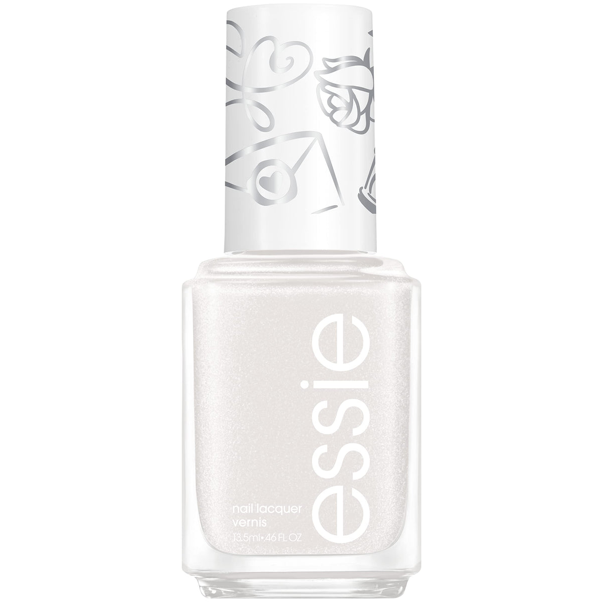 essie Vegan Nail Polish, Limited Edition Valentine's Day 2022 Collection, White, Quill You Be Mine, 0.46 Ounce