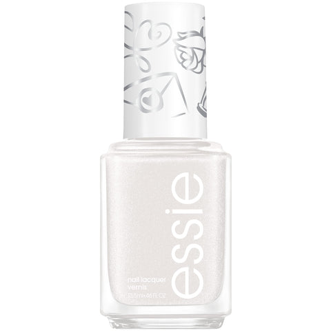 essie Vegan Nail Polish, Limited Edition Valentine's Day 2022 Collection, White, Quill You Be Mine, 0.46 Ounce