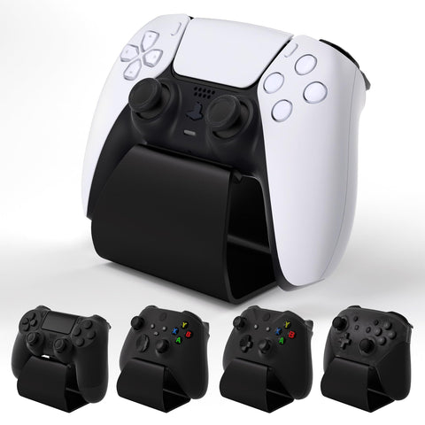 PlayVital Stand-AL Game Controller Stand for ps5, for ps4, Universal Desktop Display Gamepad Stand for Xbox Series X/S, Xbox One, Aluminium Metal Controller Stand Holder for Switch Pro - Black