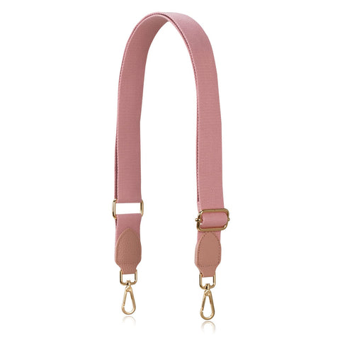 Allzedream Purse Straps Replacement Crossbody Bags Handbag Wide Canvas Leather Adjustable (Pink)