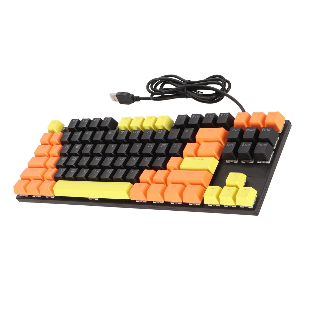 Wired Mechanical Keyboard, Mechanical Gaming Keyboard 87 Keys Scratch Resistant for Home