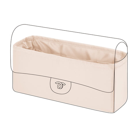 DGAZ Purse Organizer Insert For Chanel CF Bags?Silk Bag Organizer?Luxury Handbag & Tote Shaper(Craie,Mini 20)