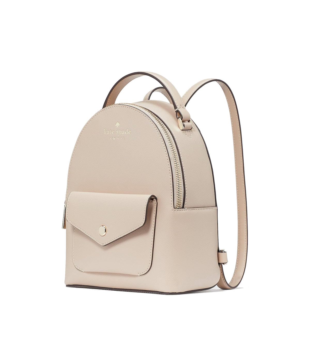 Kate Spade New York Women's Schuyler Saffiano Leather Mini Backpack, Warm Beige