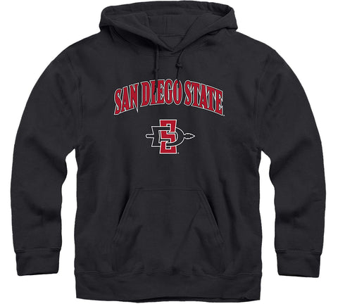 Barnesmith San Diego State University Aztecs Hooded Sweatshirt, Heritage, Black, Large
