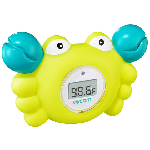 Aycorn Digital Baby Bath and Room Thermometer. Fast and Accurate Water Readings with LED Warning Alarm Ensures Your Childs Safety. Cute Floating Bathtub Toy Makes Perfect Bathtime Fun for Infants