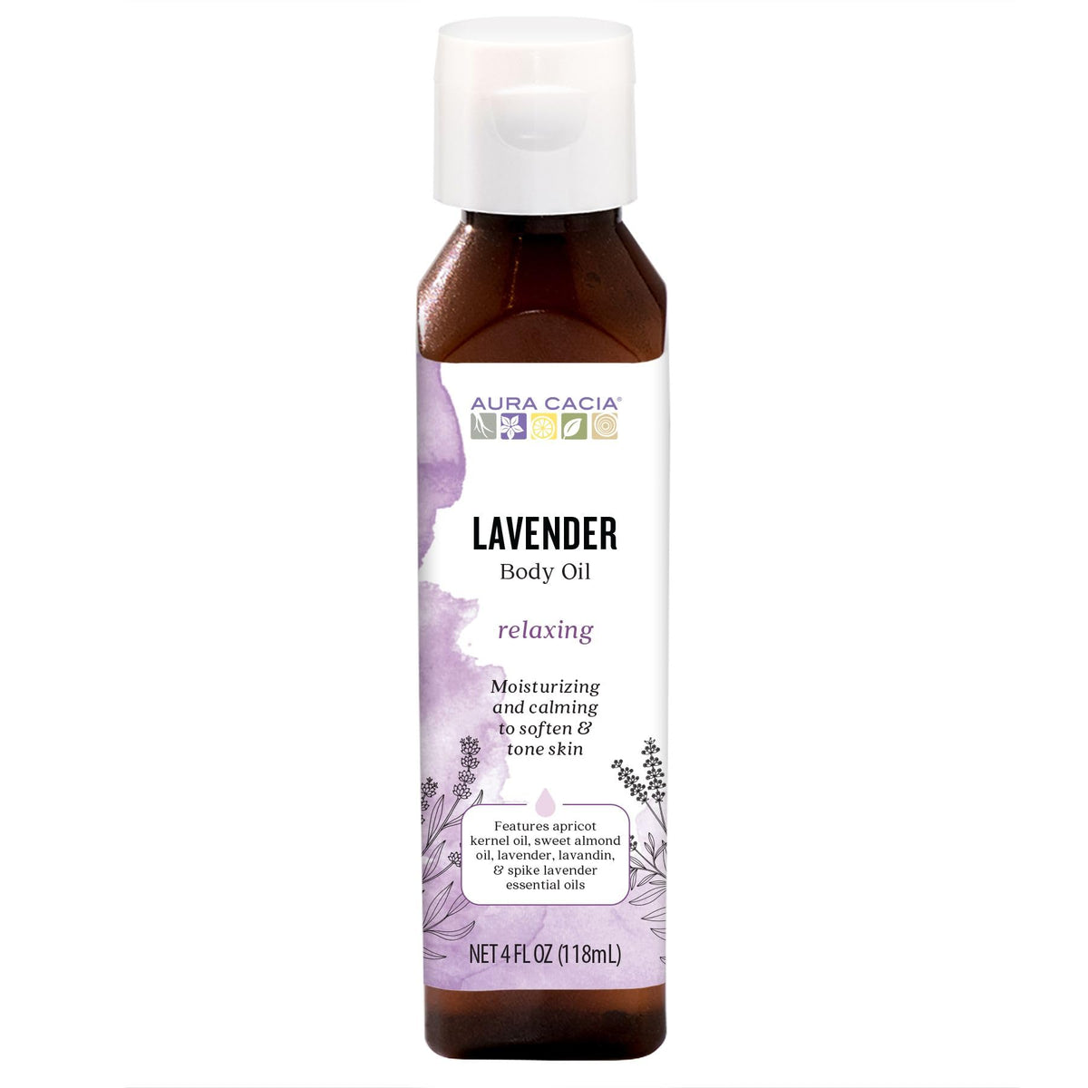 Aura Cacia Aromatherapy Massage Oil Lavender Harvest 118 ml